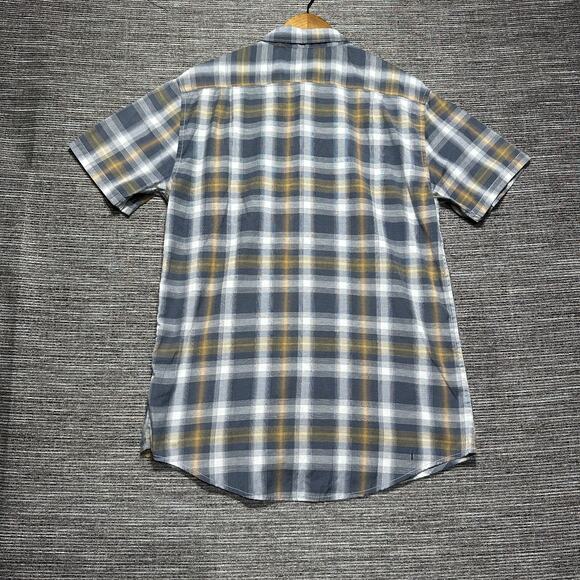 Billabong Button Up Shirt Men's L Blue Plaid Short Sleeve Tailored Fit #M502KAMM - Picture 13 of 15